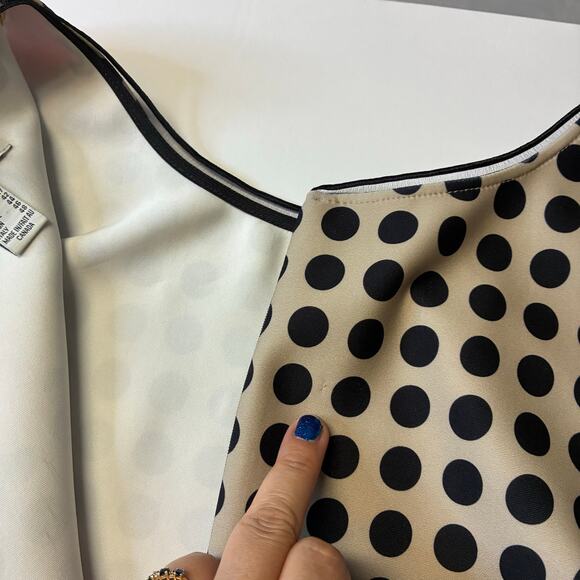 Joseph Ribkoff Women's Sheath Dress US 14 Bright Floral Asym Dots Sleeveless - Picture 7 of 9